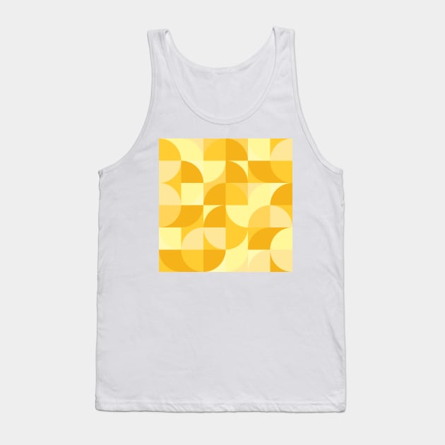 Modern Geometric (Yellow Pepper) Tank Top by Makanahele